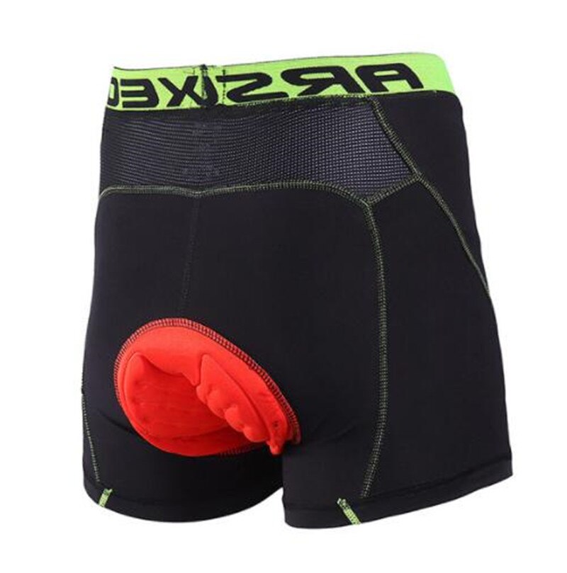 Arsuxeo Heren Fietsen Ondergoed Shorts 3D Padded Fiets Mtb Shorts Comfortabele Sport Korte: 006 green / L