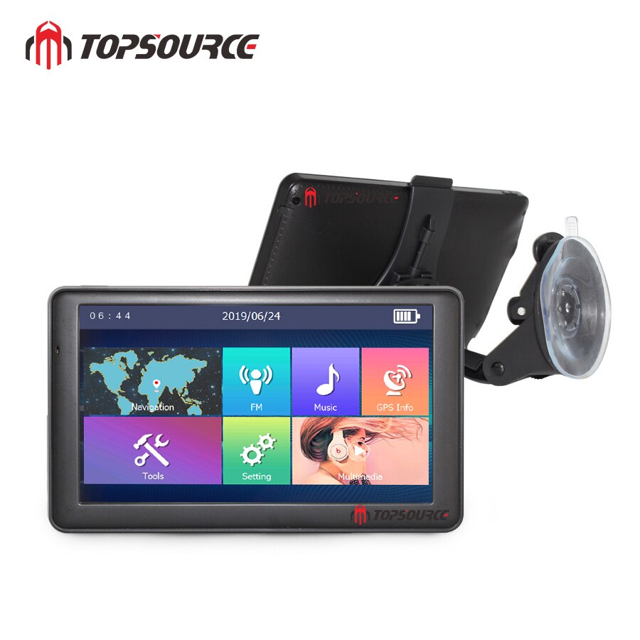 TOPSOURCE écran tactile de 7 pouces windows ce6.0 | Pour voiture, navigation gps multimédia avec des cartes gratuites