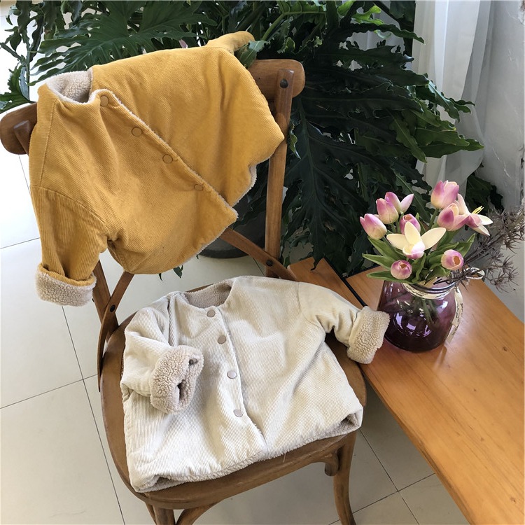 Kleinkind Wolle Mäntel Winter Neue Baby Jungen und Mädchen Kabel Jacken freundlicher Warme Dicke Samt Outwear Baby lässig Jacken Mantel