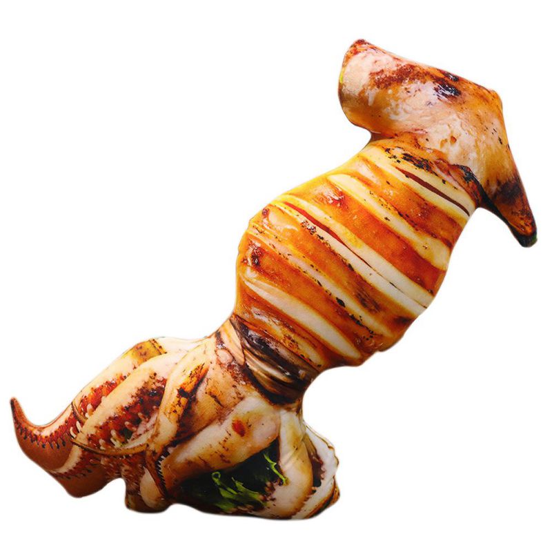 1PC Artificial Food Plush Doll Pillow Funny Fish Chicken Leg Novelty Plush Toy Office Artificial Food Barbecue Pillow: F
