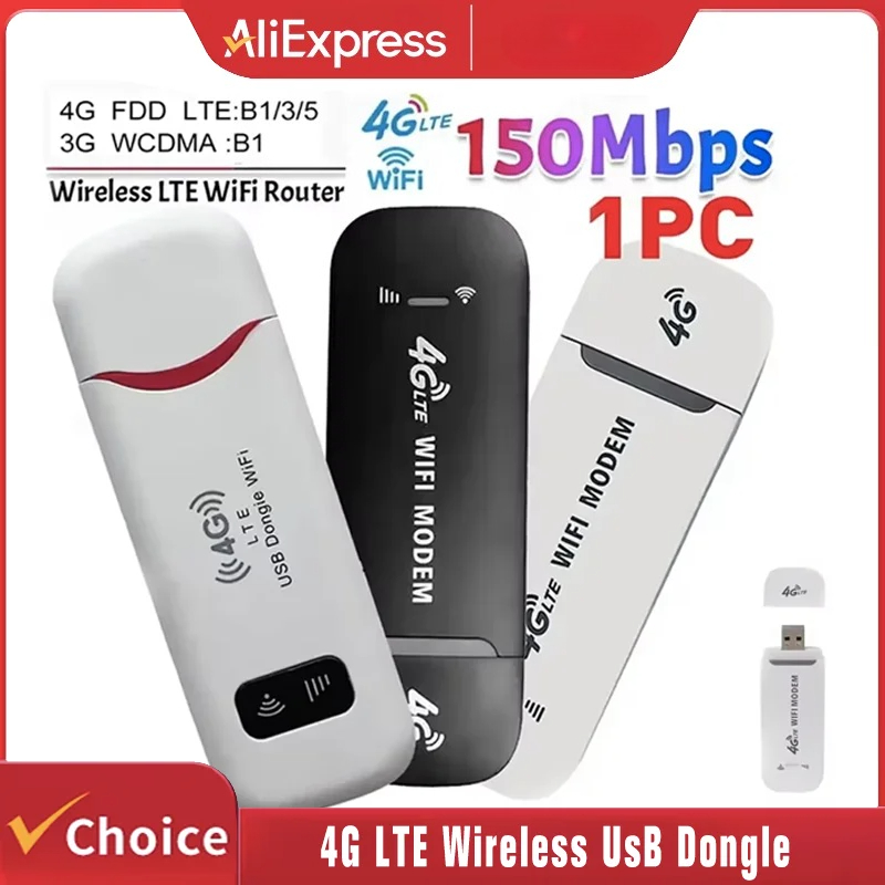 4g -calowy modem usb z modemem 150 mb/s, mobilnym routerem szerokopasmowym i kartą wi-fi do biura domowego i 4g kartami sim