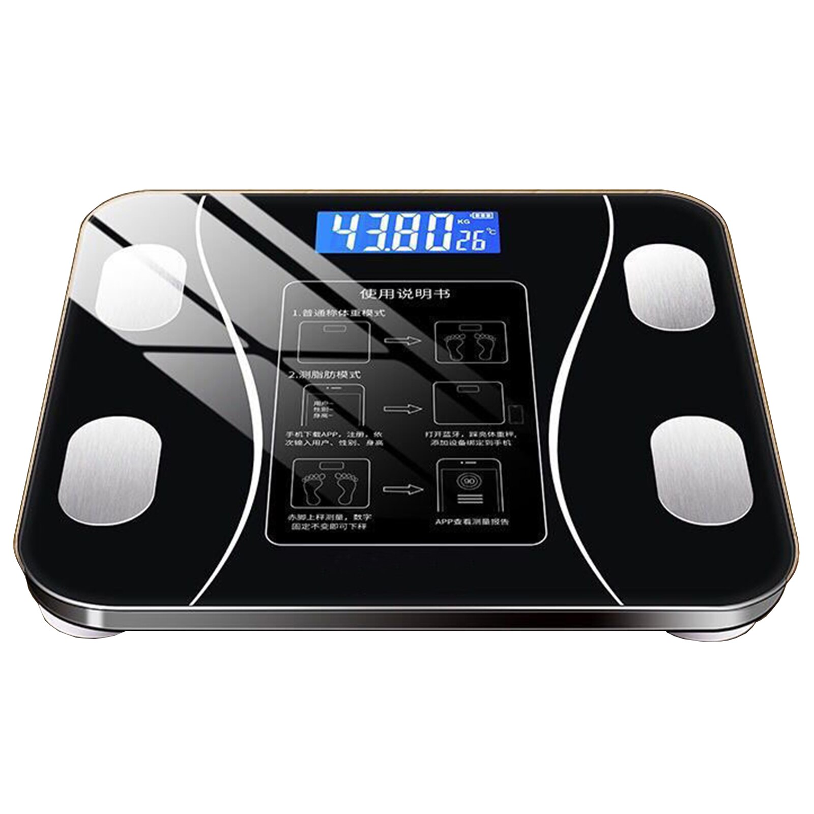Body Fat Scale Smart Wireless Digital Bathroom Weight Composition Analyzer With Smartphone App Bluetooth-compatible
