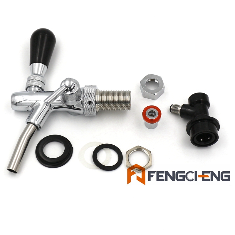 Verstelbare Kraan Met Bal Lock Quick Connector Vaatje Disconnect Voor Biervat, Homebrew Kegging Kit
