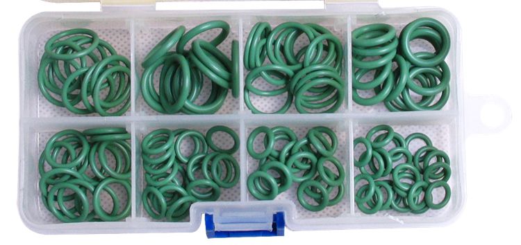 O-RING para aire acondicionado de automóviles sello de junta tórica de aire acondicionado automotriz, aire-mandil de acondicionamiento: 8 types green