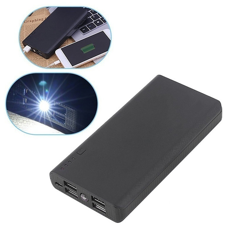 80000 mah smarttelefon powerbank bærbar lader 4 usb hurtiglader utendørs reise eksternt batteri for iphone xiaomi samsung