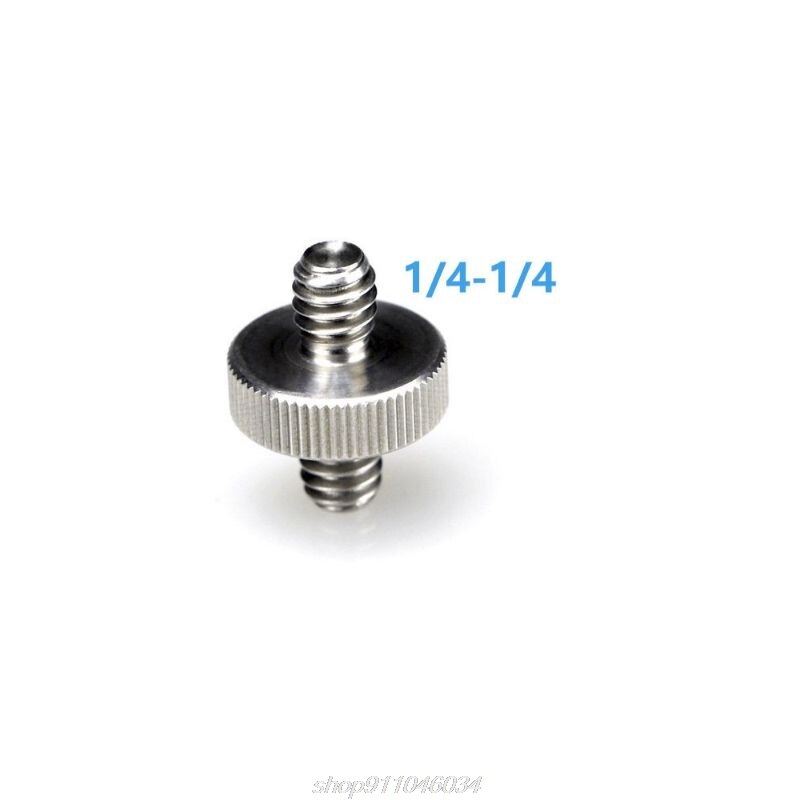 Metalen 1/4 \ "Man 1/4 \" Of 3/8 \ "Man Schroefdraad Adapter 1/4 Of 3/8 Inch dubbele Man Schroef Adapter Statief Camera N18 20: A