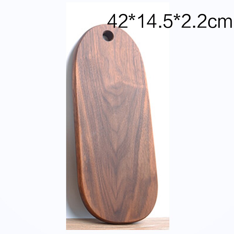 Japanese black walnut special-shaped breadboard solid appliances beeswax whole wood wood rootstock Choppingboard kitchen: Ellipse