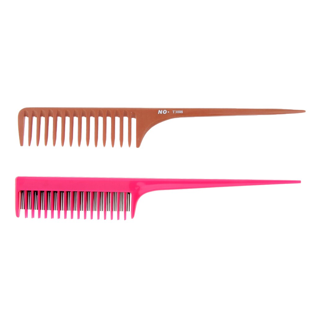 2pcs Teasing Comb - Rat Tail Comb for Back Combing, Teasing,Adding Volume,Evening Styling for Thin,Fine and Normal Hair