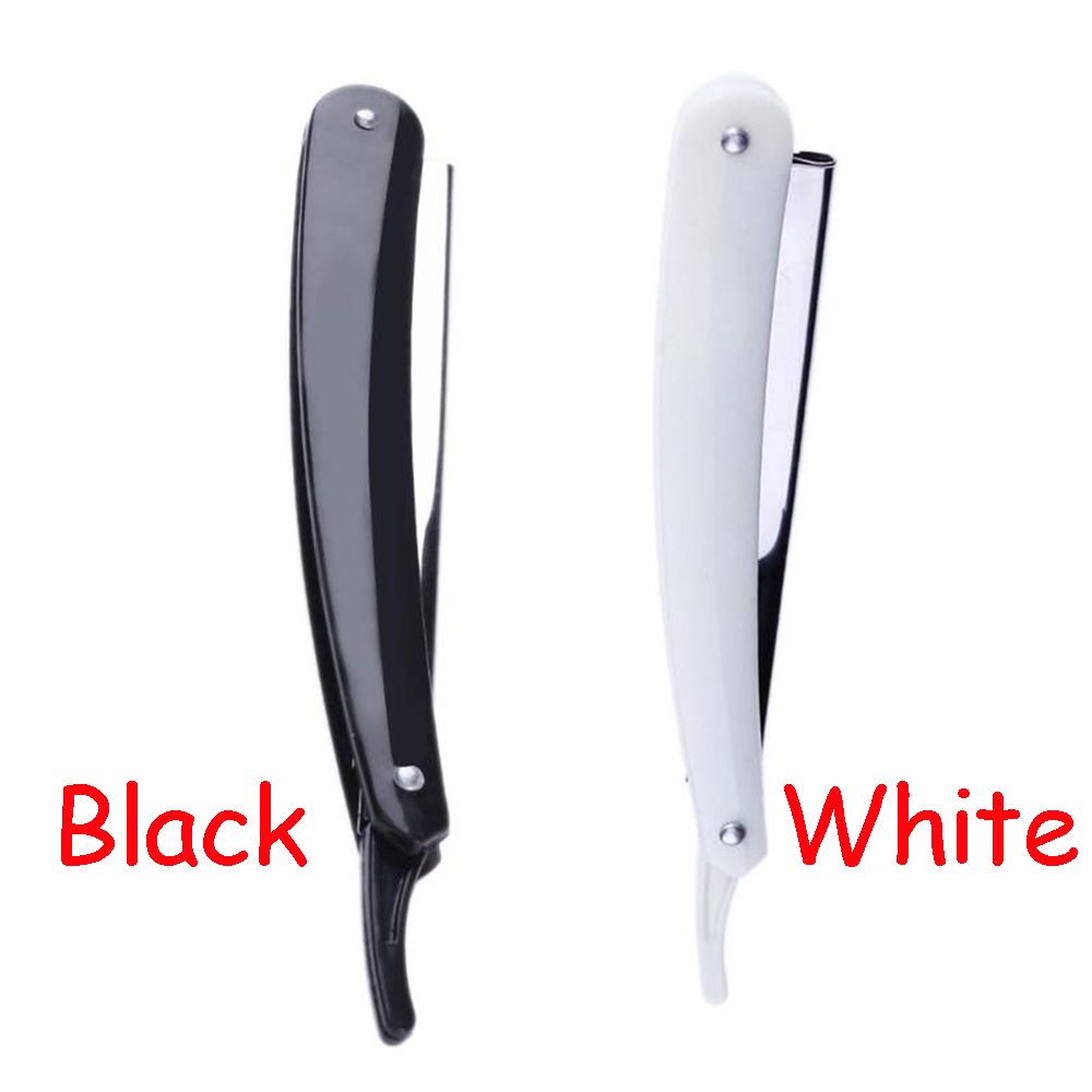 Shaving Razor Stainless Steel+Plastic Straight Edge Razor Barber Razor Folding Shaving Shave Beard Removal Cutter With Blade