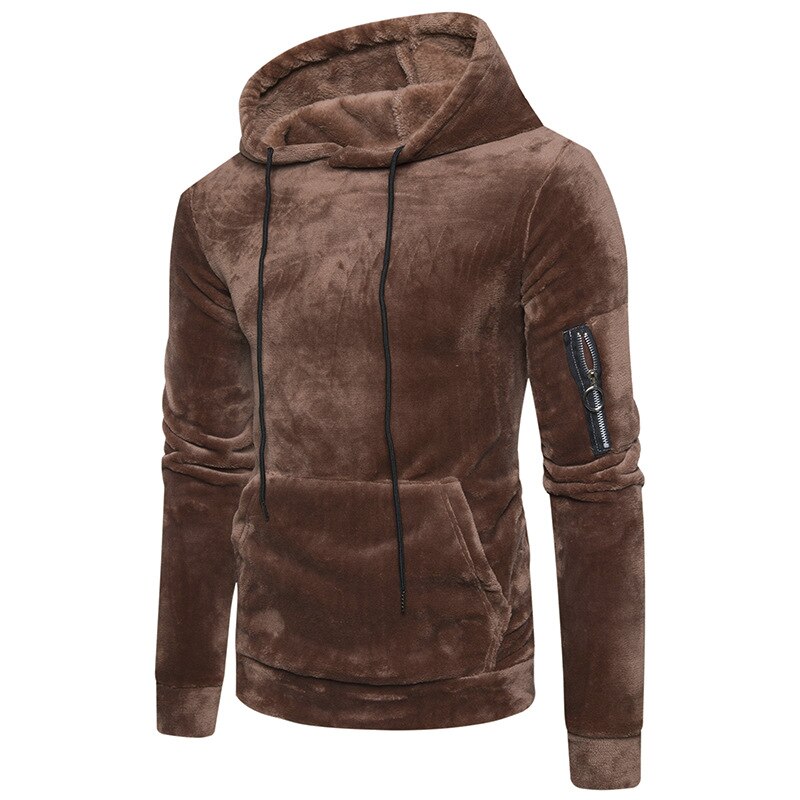 Casaco de lã masculino, espessamento, bolso canguru, com capuz, para outono e inverno, hip hop, moletom, suéter, imperdível, 2018: XL / dark grey