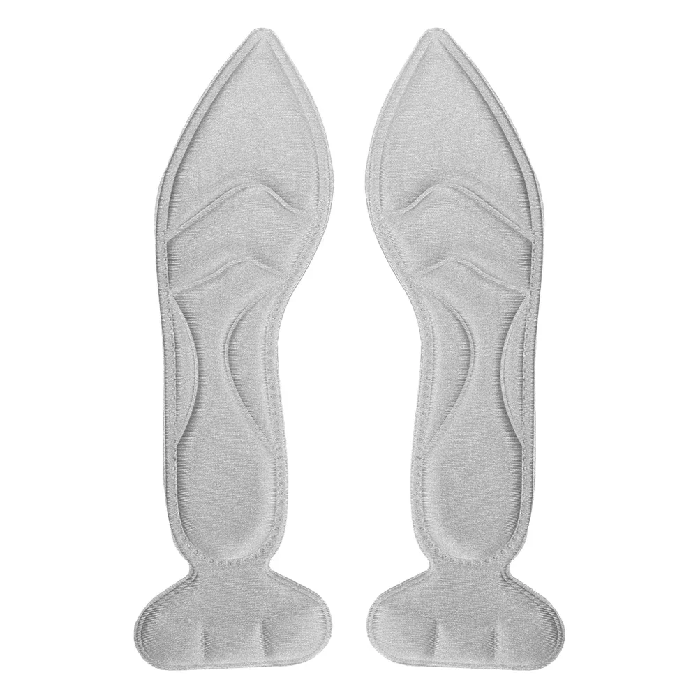 2/4 st mjuka 7d memory foam-inlägg för kvinnor, högklackade skor, stöd för hålfoten, inlägg med hälstöd, halkfri platta: Guld-