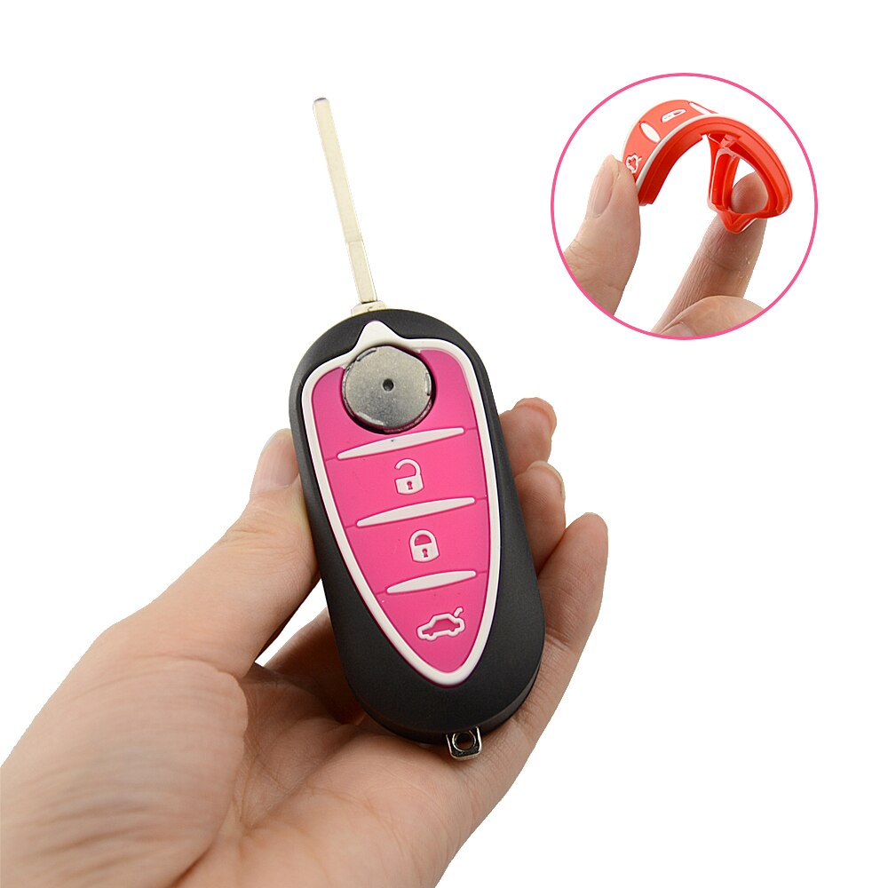 Okeytech 3 Knoppen Flip Vouwen Afstandsbediening Autosleutel Shell Voor Alfa Romeo Mito Giulietta159 Gta Vervangende Auto Sleutel Cover Ongesneden blade