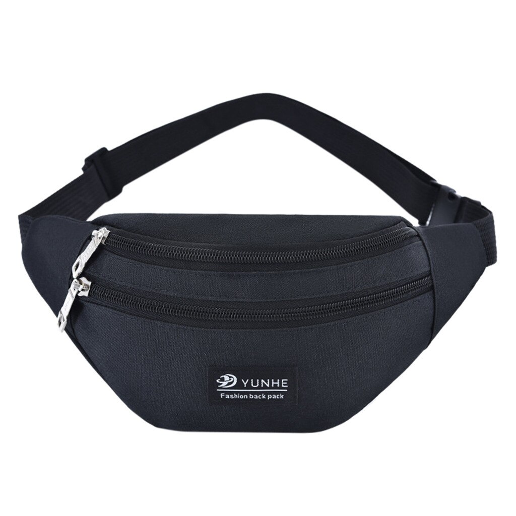 Women fanny pack waist bag Casual Pocket Outdoor Sports belt bum bag Shoulder Bag Unisex fanny pack for women sac banane: Black 