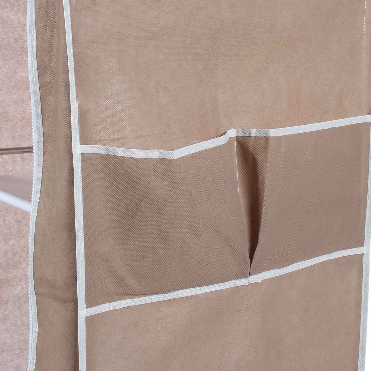 Non-woven tyg garderob stål individuell garderob tyg garderober hylla kläder hylla sovrum förvaring arrangör sovrumsmöbler