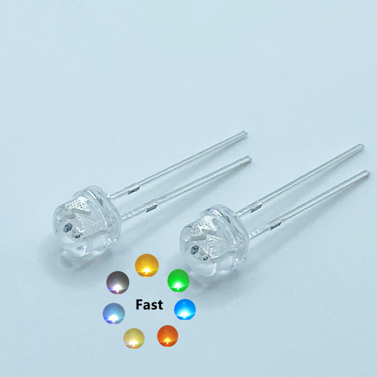 100pcs/lot 5MM white red yellow green purple straw hat lamp beads super bright LED Light-emitting diodes (leds) for DIY lights: PURPLE