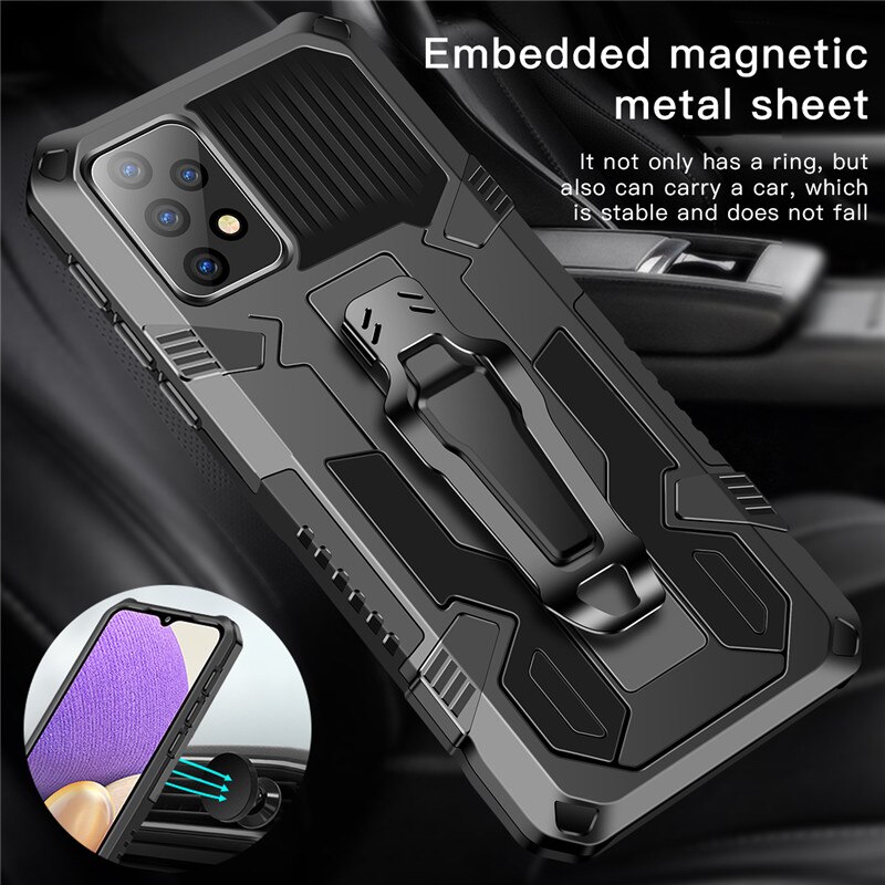 Armor Case For Samsung A32 4G Case Shockproof Stand Holder Belt Clip Holster Cover for Samsung Galaxy A32 4G SM-A325F A 32 6.4&quot;