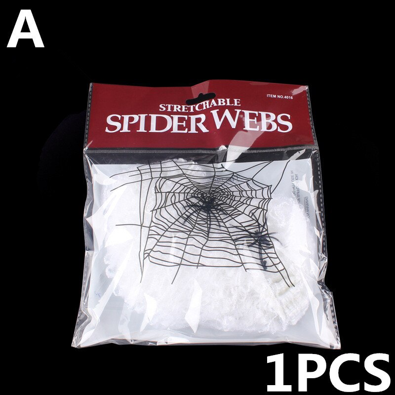Halloween Scary Party Scene Props pider Silky Cotton Web Cobweb Horror Halloween Bar Haunted House Decor: A mdoel