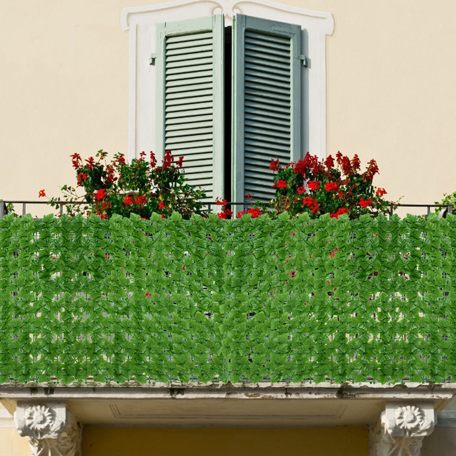 Artificial Leaf Privacy Fence Roll Wall Landscaping Fence Privacy Fence Screen Outdoor Garden Backyard Balcony Fence