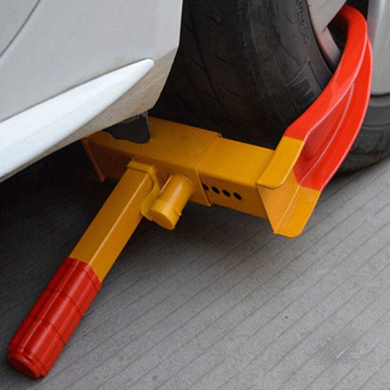 Universal Wheel Clamp Lock, Heavy Duty Security Tire Lock Anti Theft Lock for Car Trailer ATV SUV Golf Cart Motorcycle