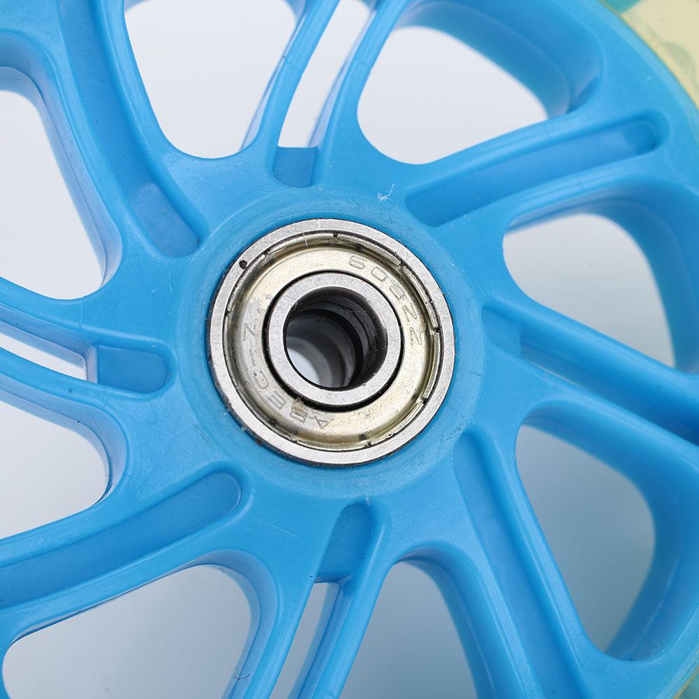 Rueda de polea para patinete, ruedas de PU, 2 colores, portátil, 120mm, carrito de compras, Scooter, Longboard práctico