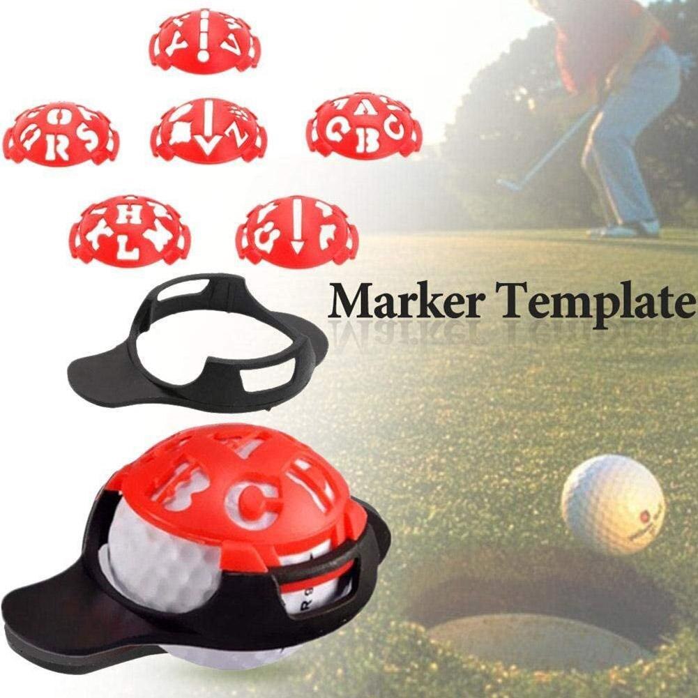 markieren Golf Ball Schablone Monogrammer Marker Schablone Stift Marker Liner Ollow Große Ball Zeichnung Zeichnung Golf Linie Alphabet Linie