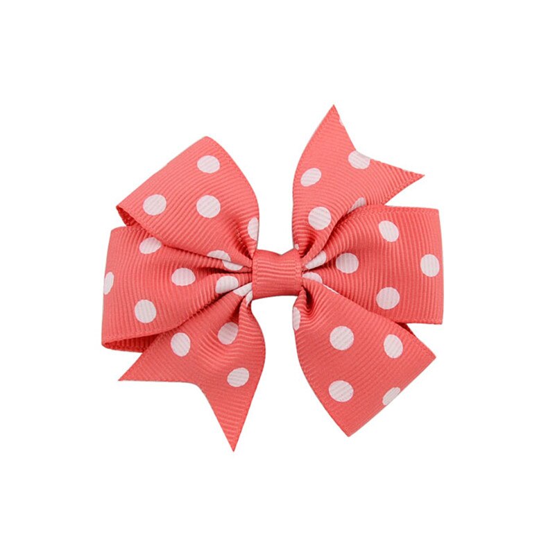 Polka Dot Grosgrain Lint Bows met Alligator Clip Kinderen Meisjes DIY Strikje Haarspelden Baby Haarspelden Hoofddeksels Haar Accessorises: 15 Watermelon Red