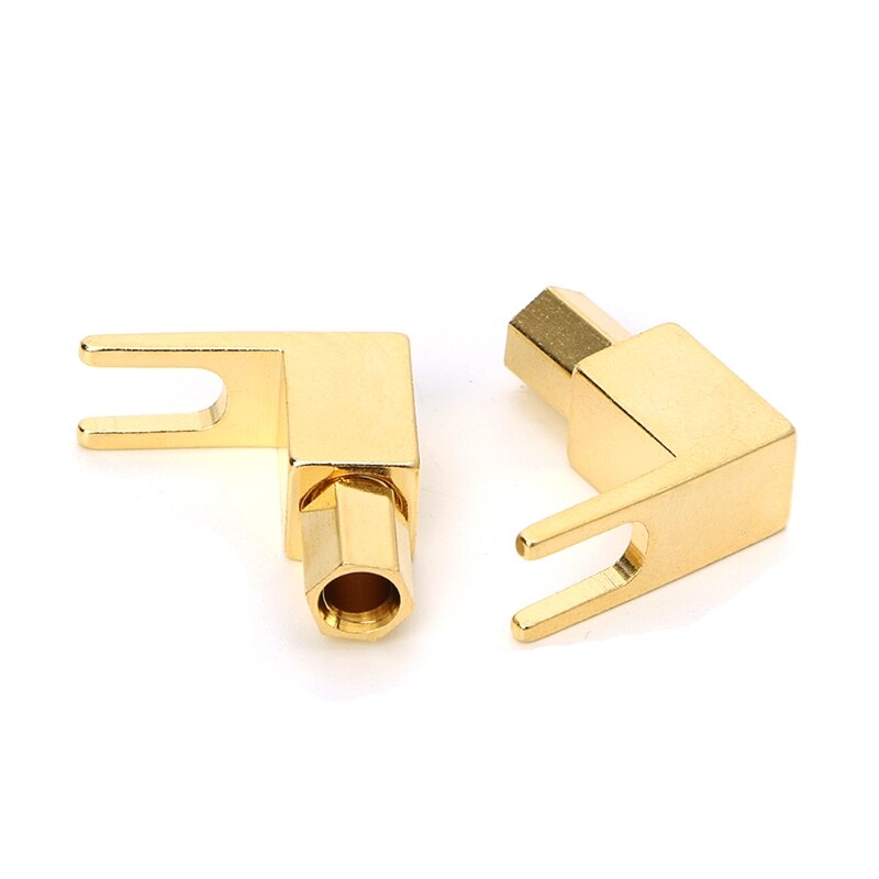 5 stück bananenstecker auf gabelkabeladapter y-förmiger lautsprecherkabelanschluss bananenbuchse