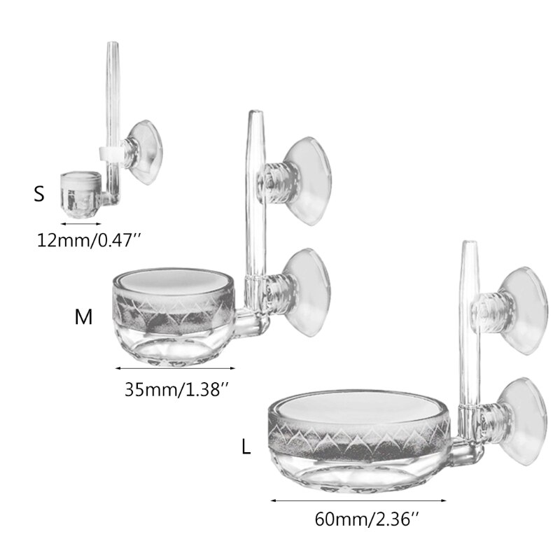 Grass Tank Fish Tank CO2 System Bubble Diffuser Air Refiner Arcylic Tube with Suction Air Stone Disk Oxygen Diffuser