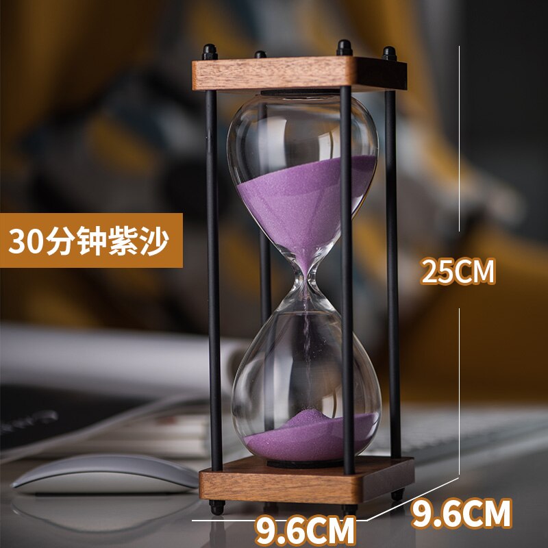 Clessidra Timer 60 Minuti - Legno E Vetro Per Ufficio E Casa - Foto 6