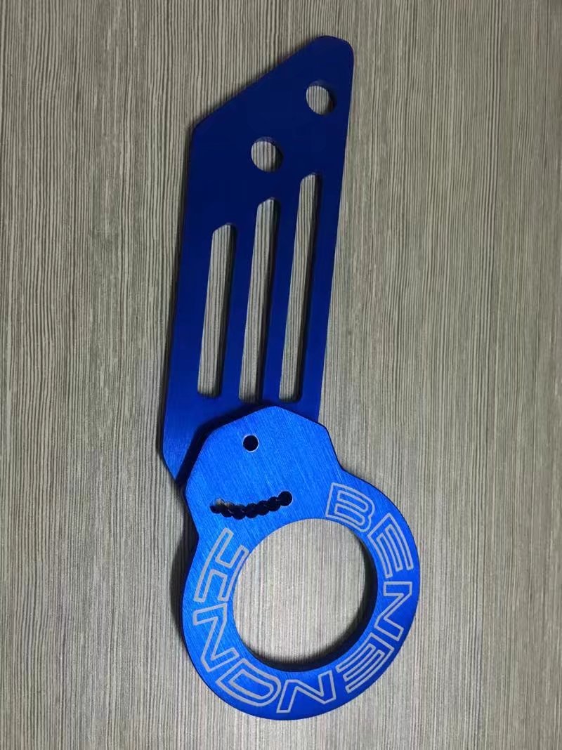 adjustable VMS split rear towing hook tail hook car modification rear rod towing hook decorative towing hook: blue-1