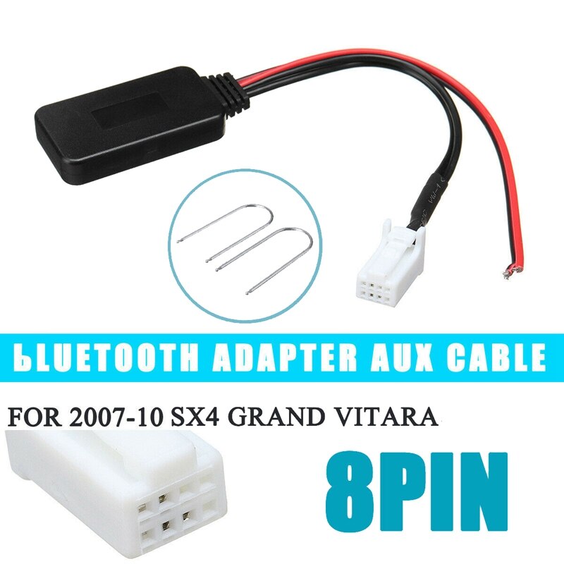 Auto Bluetooth-module, 8-pins AUX-IN Bluetooth-kabeladapter met handsfree microfoon voor Smart Fortwo 450