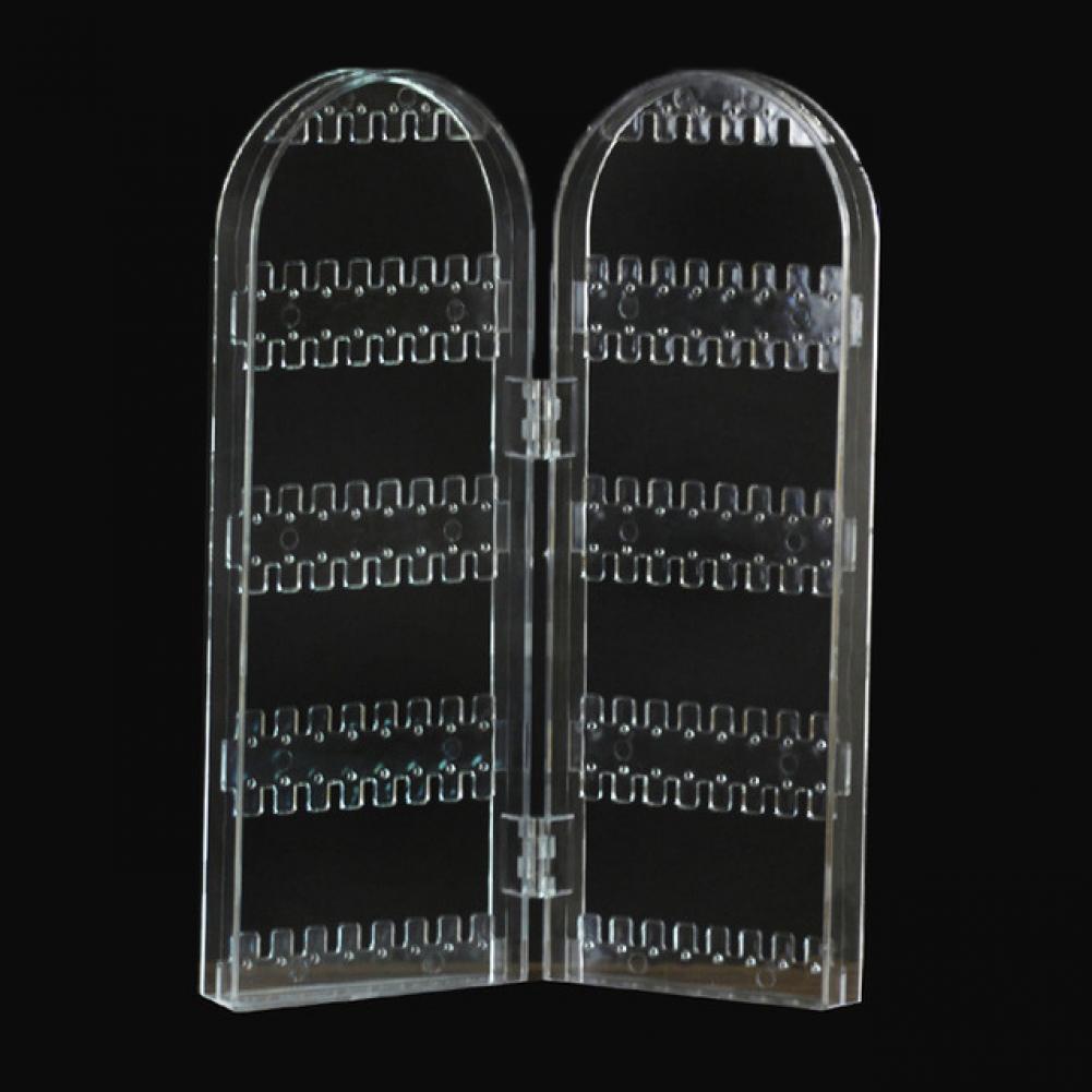 Arrivals 2/3/4 Fans Panels Jewelry Display Jewelry Organizer Earring Organizer Acrylic Jewelry Holder Makeup Organizer: 2 Fans Transparent