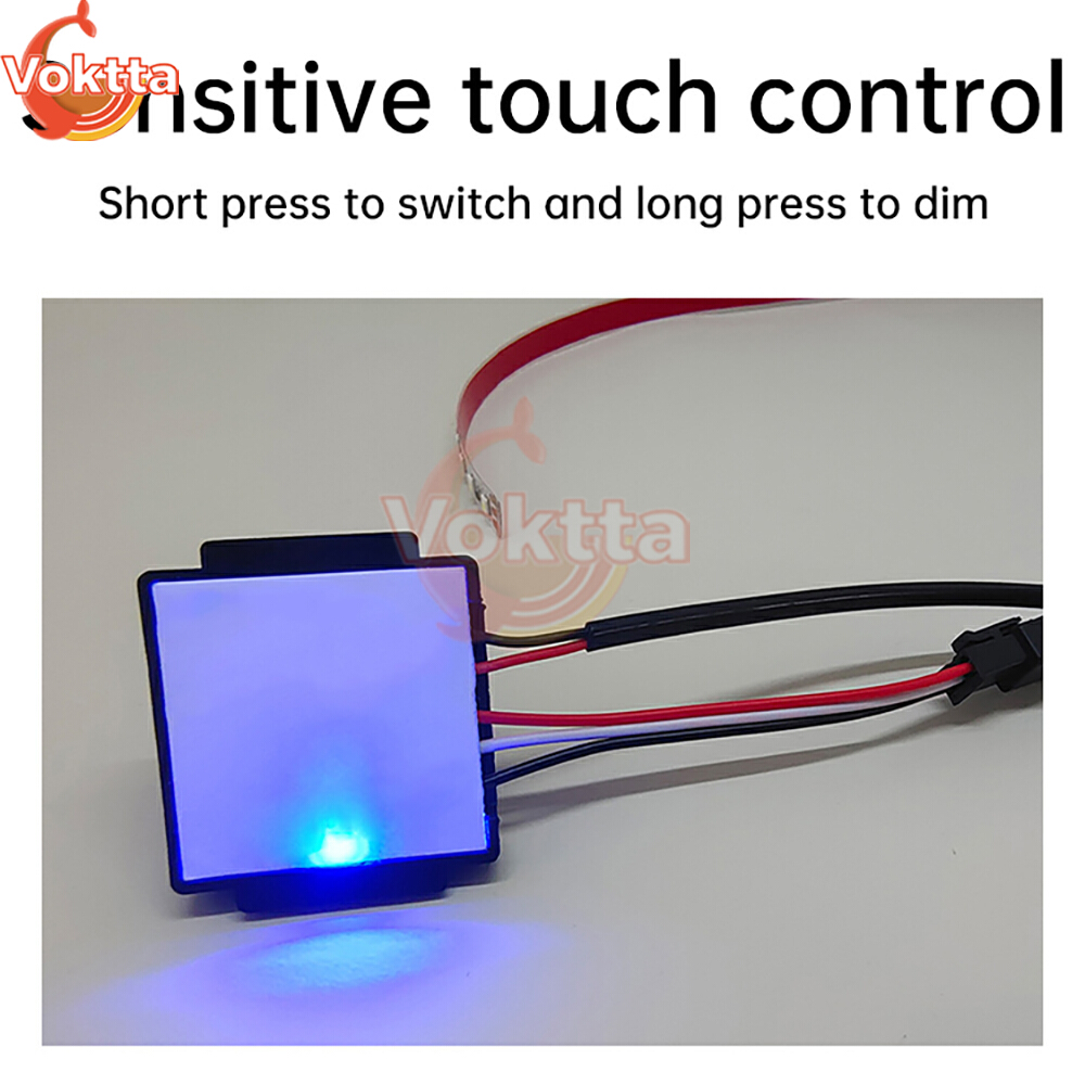 Dc 5-12v 3a 36w intelligent berøringsbryter led-lys dobbel fargetemperaturjustering kompakt berøringsplatebryter