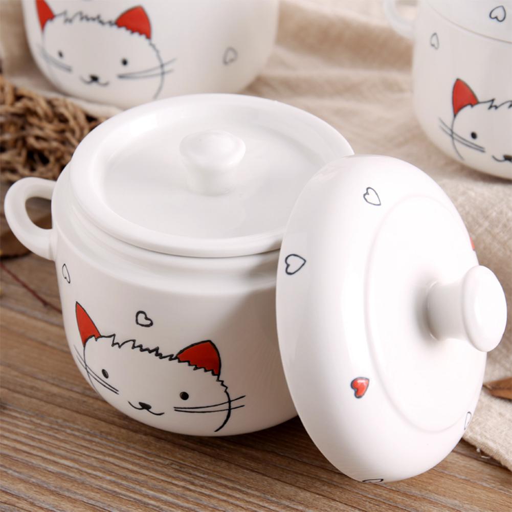 LanLan lindo estofado de cerámica con dos orejas microondas cocina a presión disponible para Cocina