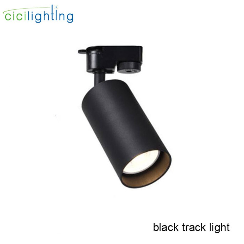 Moderne 7W GU10 LED Spoor Spots COB Plafond Lampen zwart wit golden Verstelbare AC85-260V Verlichtingsarmaturen Woonkamer Winkel: black track light / 7W 3000K