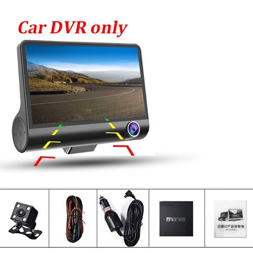 Podofo-Dash Cam 3 caméras voiture | Objectif DVR, écran LCD 4 pouces, 170 degrés avec caméra arrière, Auto Dvrs G capteur Dash Cam: No Card