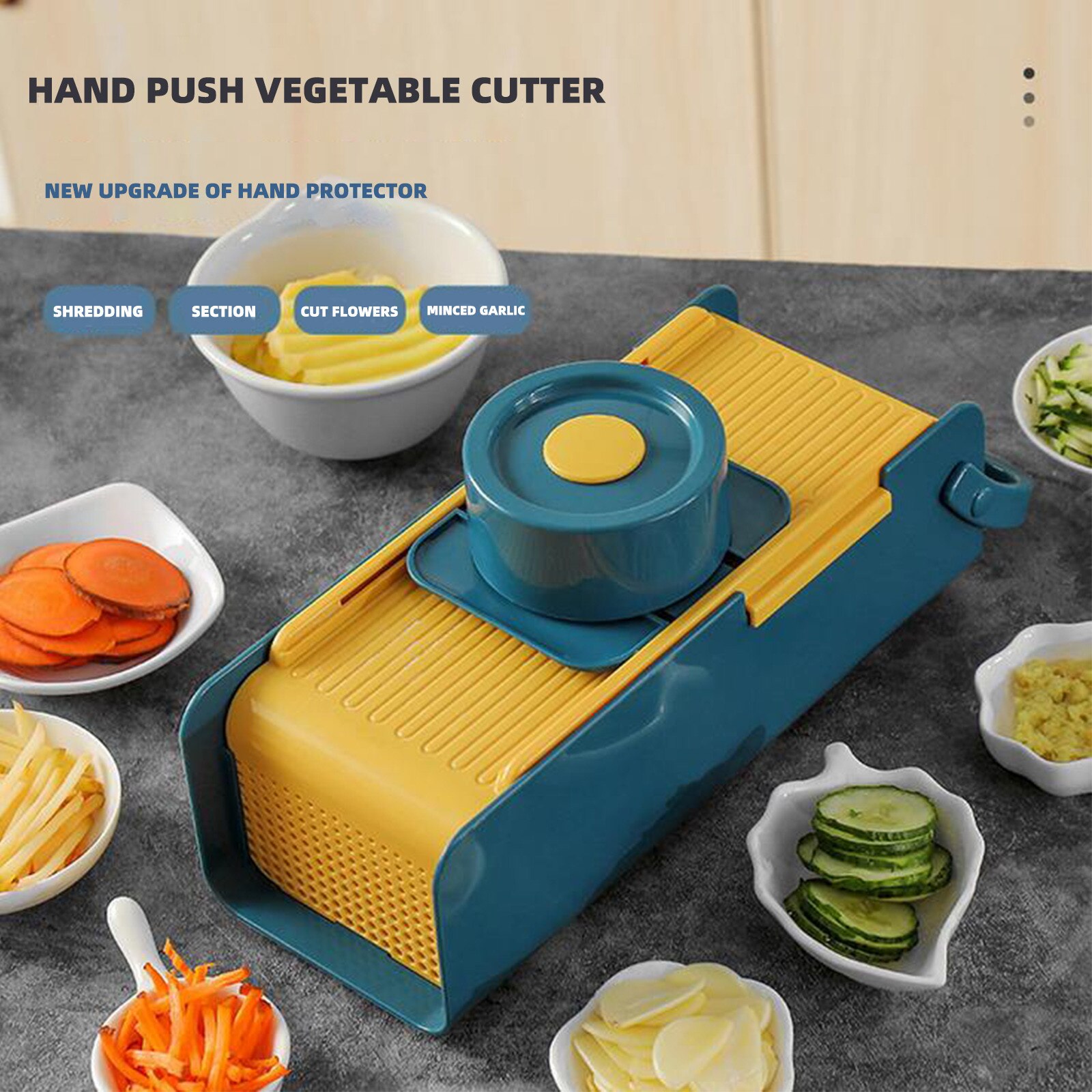 Vegetable Chopper Carrots Potatoes Grater Manually Multi-function Vegetable Cutter with Guard Planer Kitchen Artifact