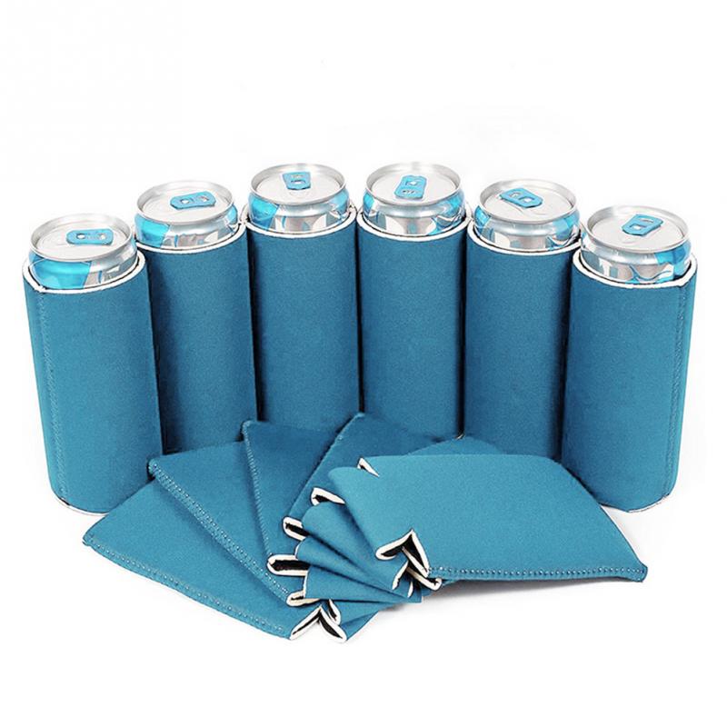 6 stk bulk diy blank bærbar wrap drink cooler hjemme polterabend til bryllup termisk neopren dåse ærmer sammenklappelige