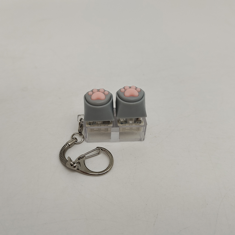 Siliconen zachte kat klauwen sleutelhanger sleutelhanger hanger mobiele telefoon rugzak hanger desktop accessoires decompressie pers gereedschap: green