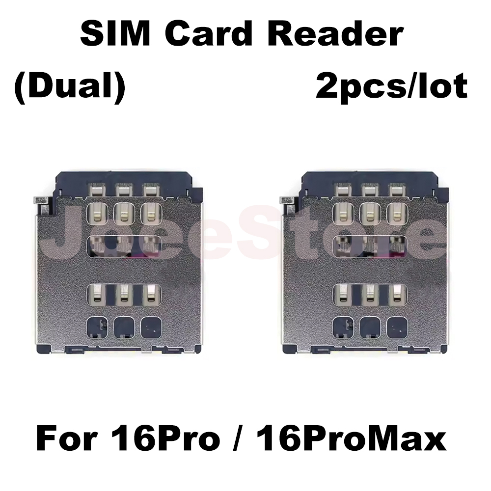 2 stuks simkaartlezer voor iphone 11 12 13 14 15 16 pro max, inclusief dual sim-kaartsleuf, interne simkaartadapter en flexkabel (vervangingsonderdelen).: Wit