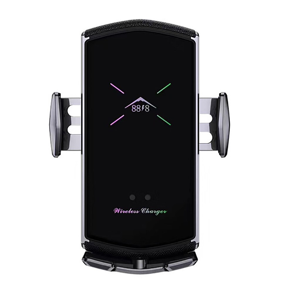 Chargeur sans fil voiture Support de téléphone pour iPhone X 8 7 6 Samsung S9 voiture évent Support de Support de téléphone Support de Support de Smartphone: Silver