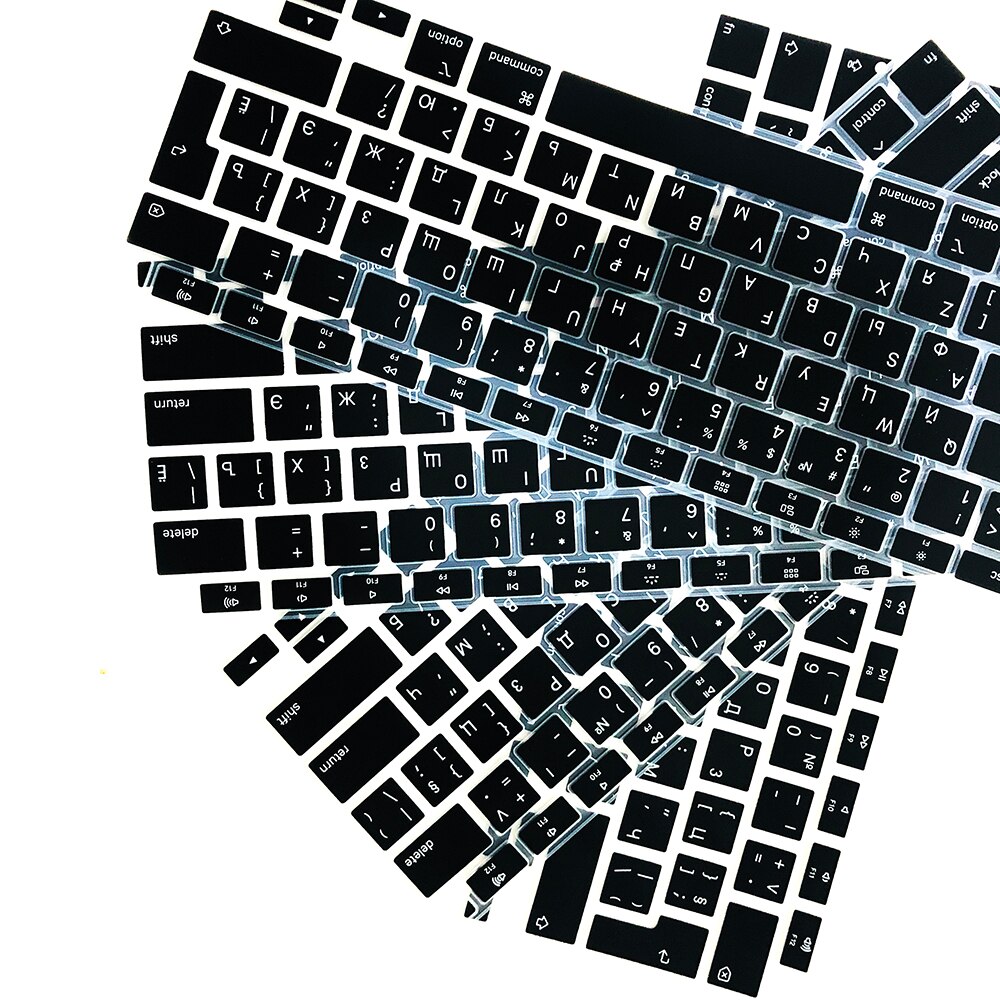 Laptop cover For macbook Air13 keyboard cases Air13.3 Keyboard cover 13 inch A2179 silicone keyboard Stickers Russian