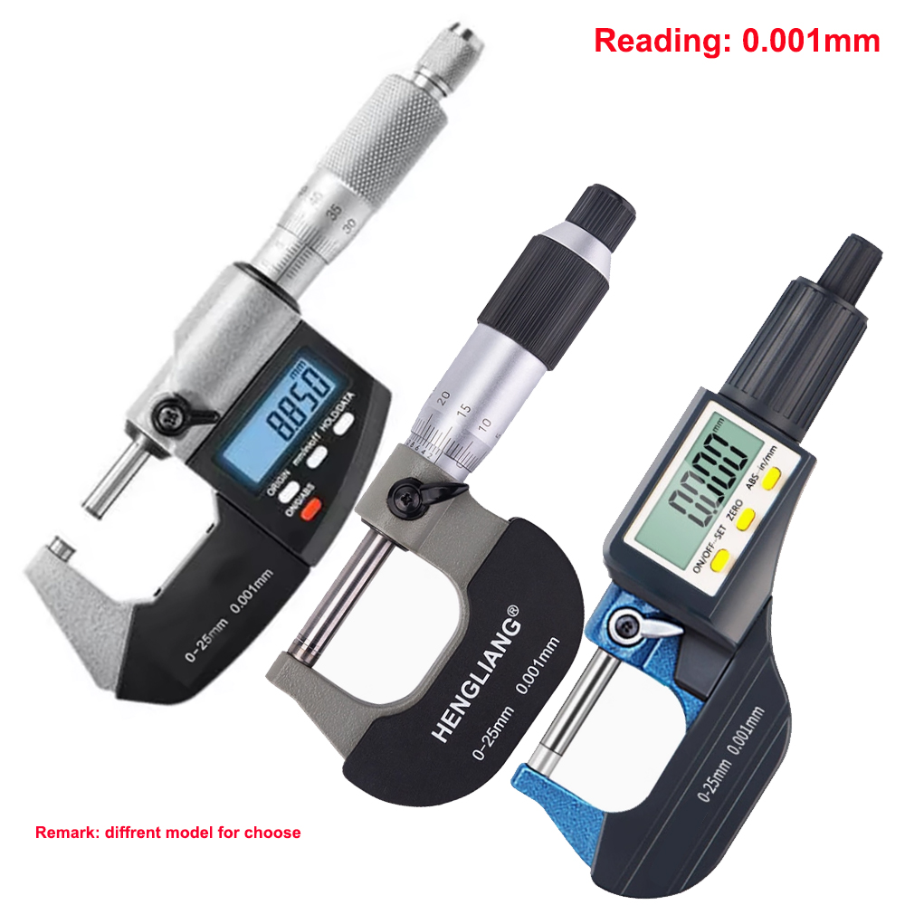 Wysokiej jakości 0-25Mm mikron cyfrowy zewnętrzny mikrometr elektroniczny mikrometr 0.001Mm cyfrowy miernik narzędzia pomiarowe