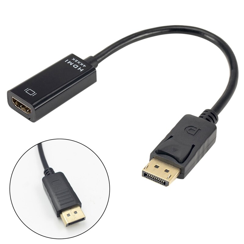 1080 DisplayPort DP Male to HDMI Female Cable Adapter Display Port Converter for Projector HP/Dell Laptop