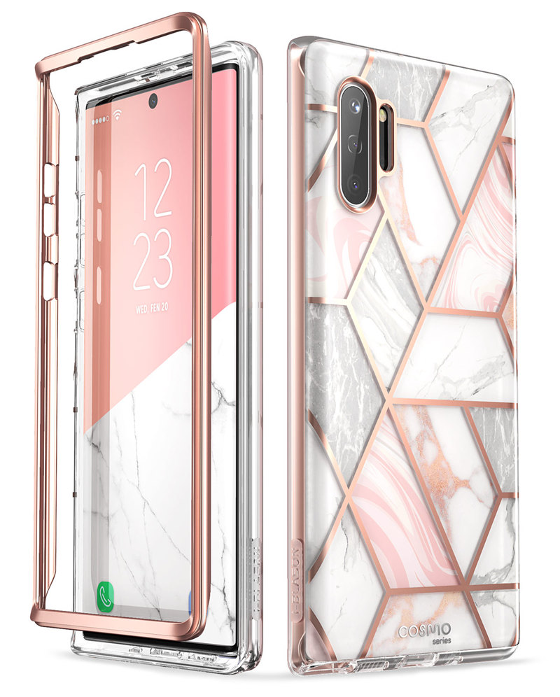 For Samsung Galaxy Note 10 Case Release) i-Blason Cosmo Full-Body Glitter Marble Cover WITHOUT Built-in Screen Protector: Marble