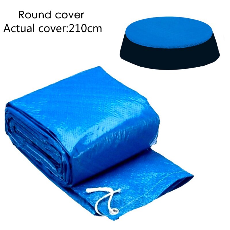 Ship in 24 hours 6/8/10ft Round Swimming Paddling Pool Cover Inflatable Rope Rectangle/Round Swim Pool Cover: Round Cover 6FT
