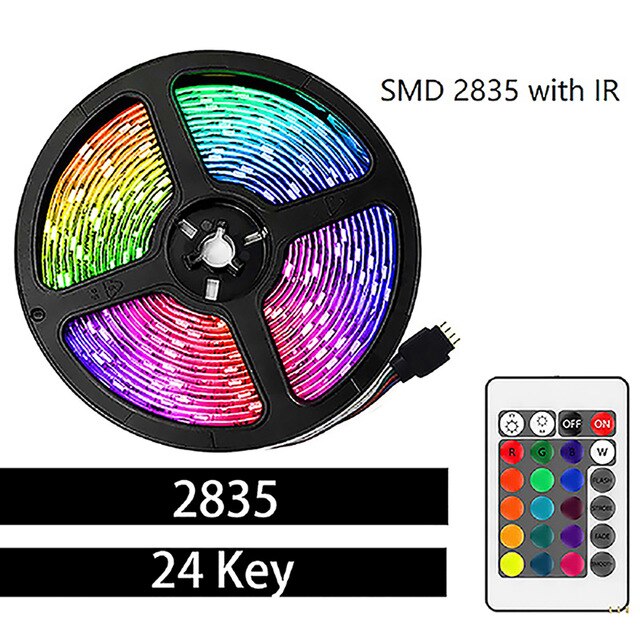 BESTOPE Bluetooth LED Strip Lights 20M RGB 5050 SMD Flexible Ribbon Waterproof RGB LED Light 5M 10M Tape Diode DC 12V Control: 24-key-2835-IR / 10 M EU Waterproof