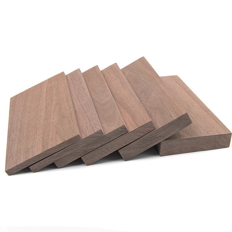 Tablero fino de nogal negro de América del Norte, hecho a mano, hoja fina de madera maciza, tablero de madera pulida, compatible con tamaño personalizado