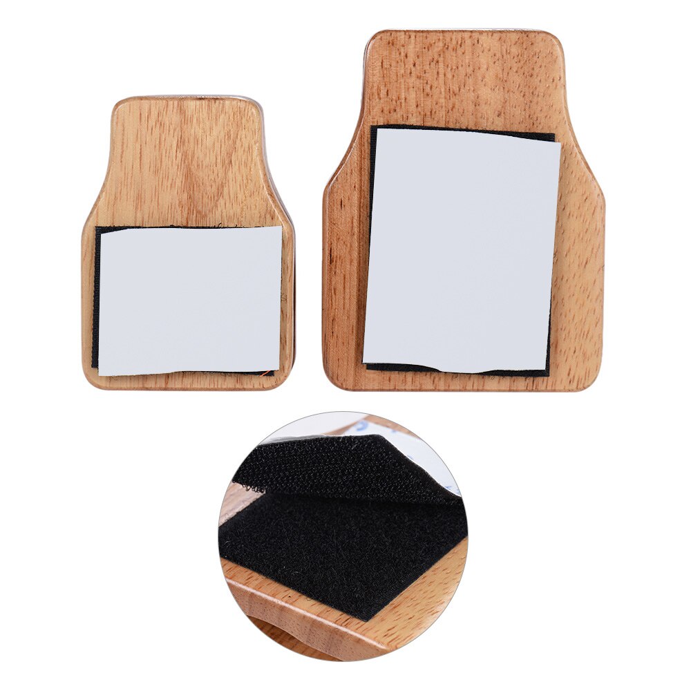 ammoon 2pcs Cajon Box Drum Large & Medium Drum Pad Companion Accessories Castanets for Hand Percussion Instruments