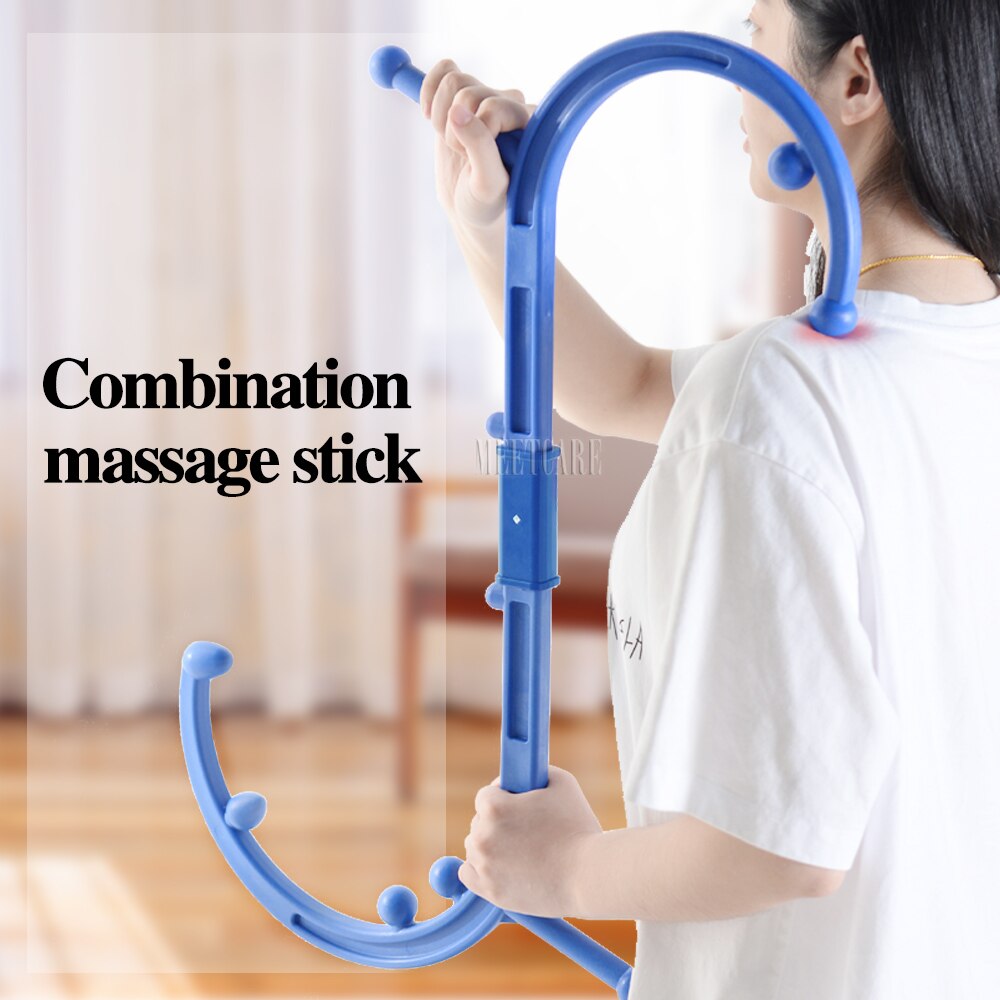 S-Shaped Trigger Point Massage Stick Theracane Body Muscle Relief Back Massage Hook Theracane Therapeutic Relaxation Pressure